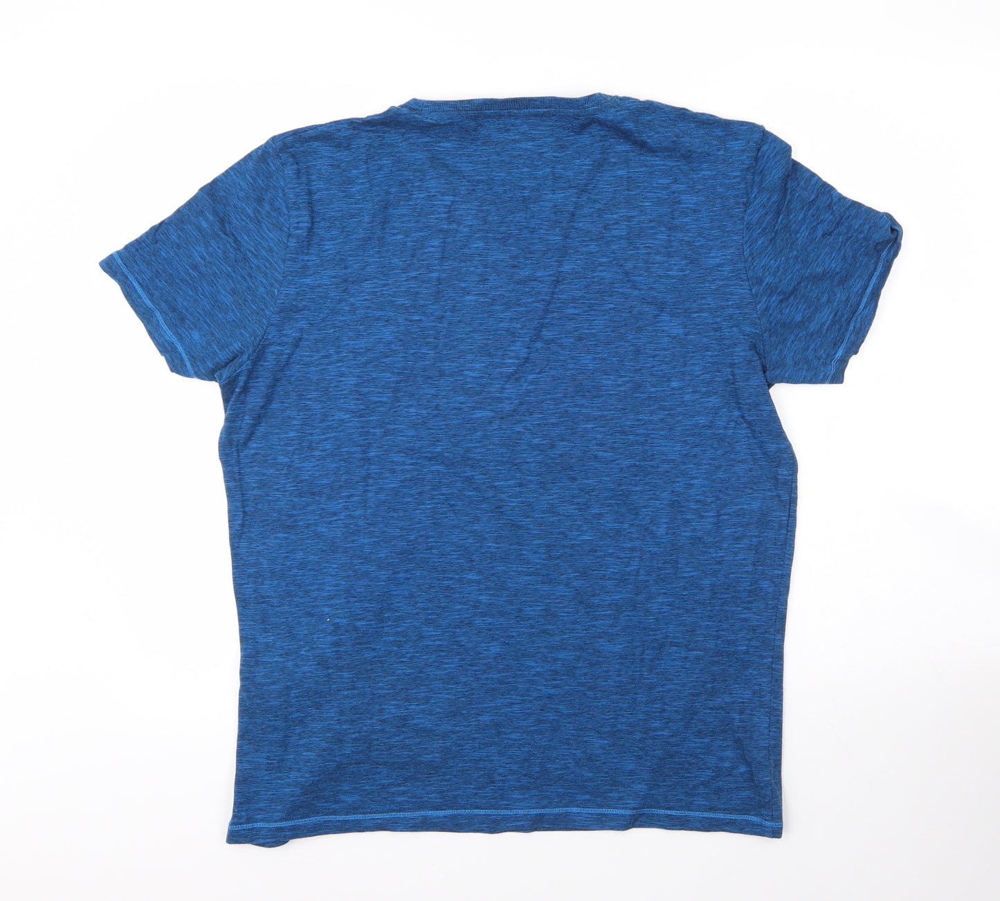 TOM TAILOR Mens Blue  Cotton  T-Shirt Size L Round Neck