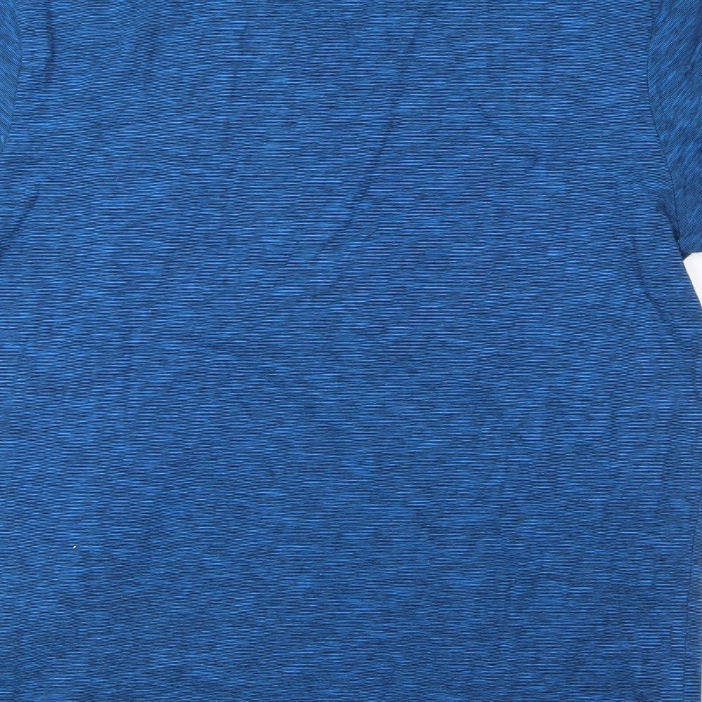TOM TAILOR Mens Blue  Cotton  T-Shirt Size L Round Neck
