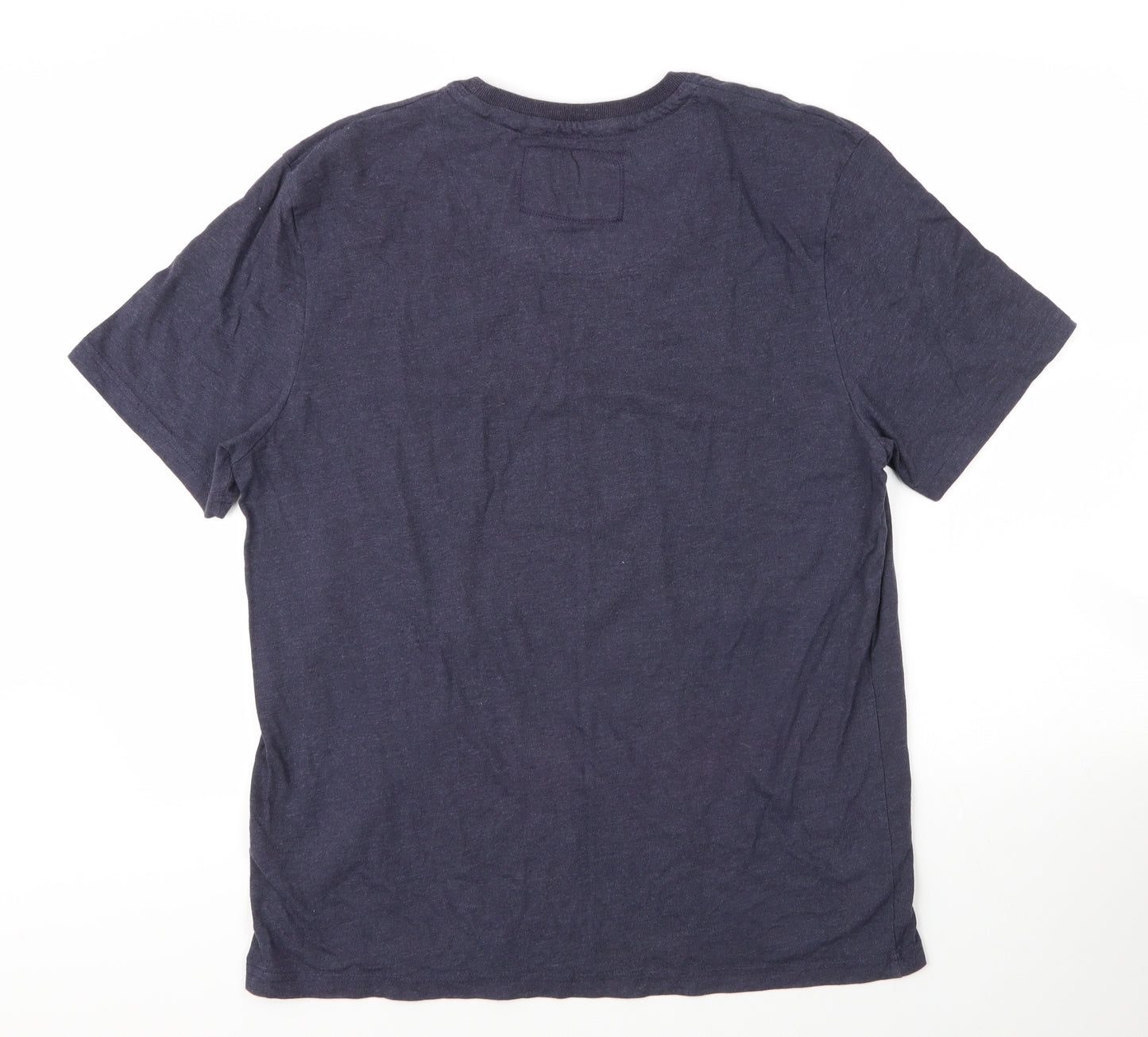 Debenhams Mens Blue  Cotton  T-Shirt Size L Round Neck