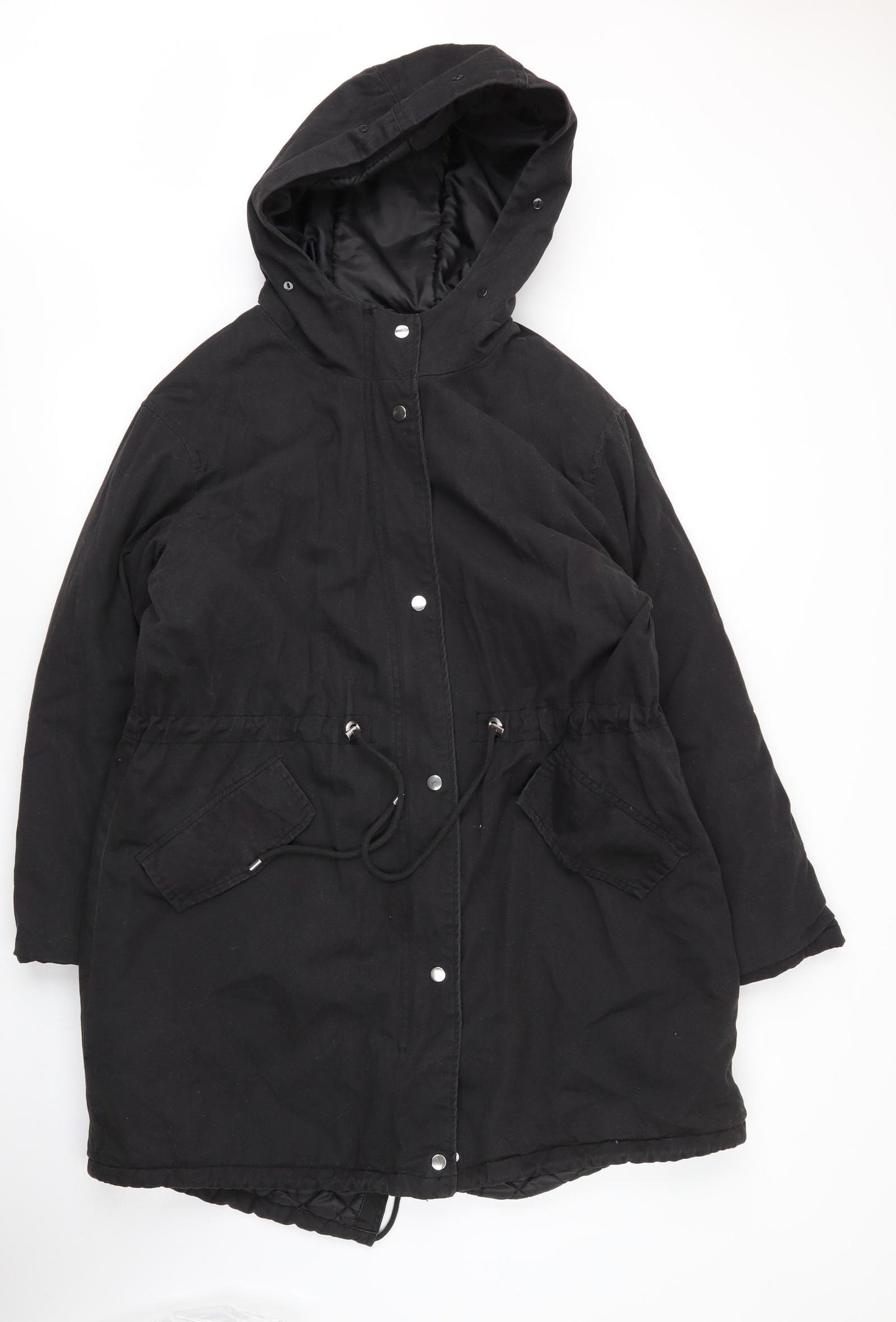 New Look Womens Black   Parka Coat Size 16  Zip