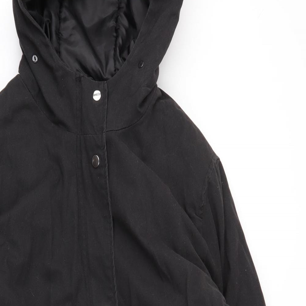 New Look Womens Black   Parka Coat Size 16  Zip