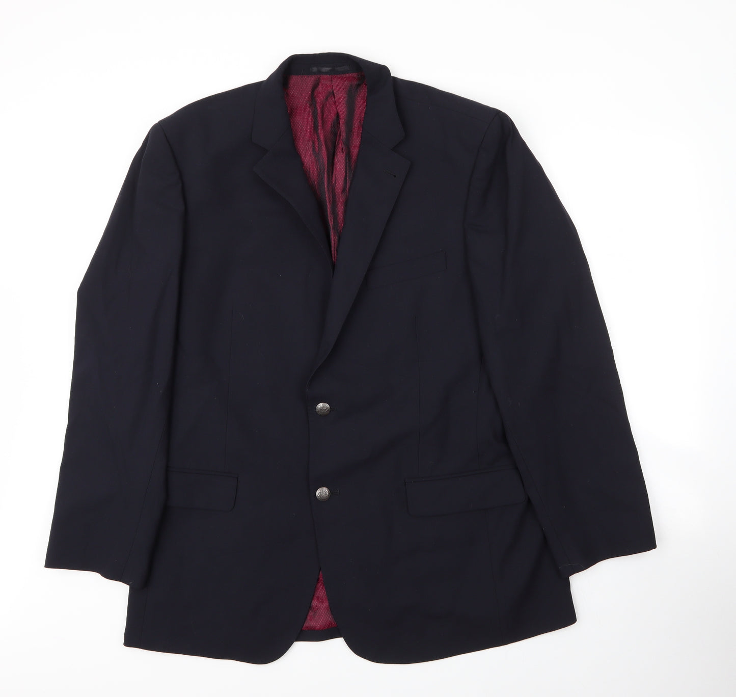 Skopes Mens Blue  Wool Jacket Suit Jacket Size 46