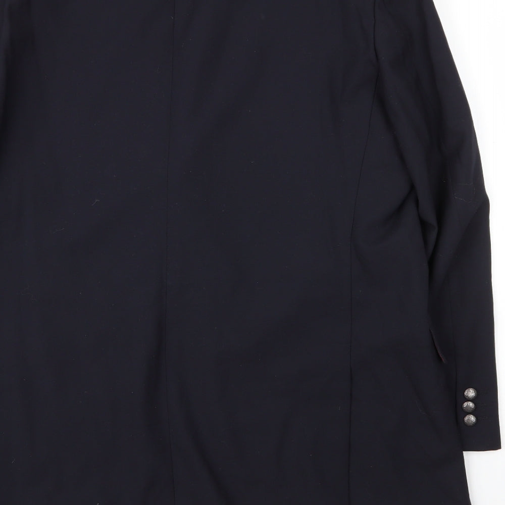 Skopes Mens Blue  Wool Jacket Suit Jacket Size 46