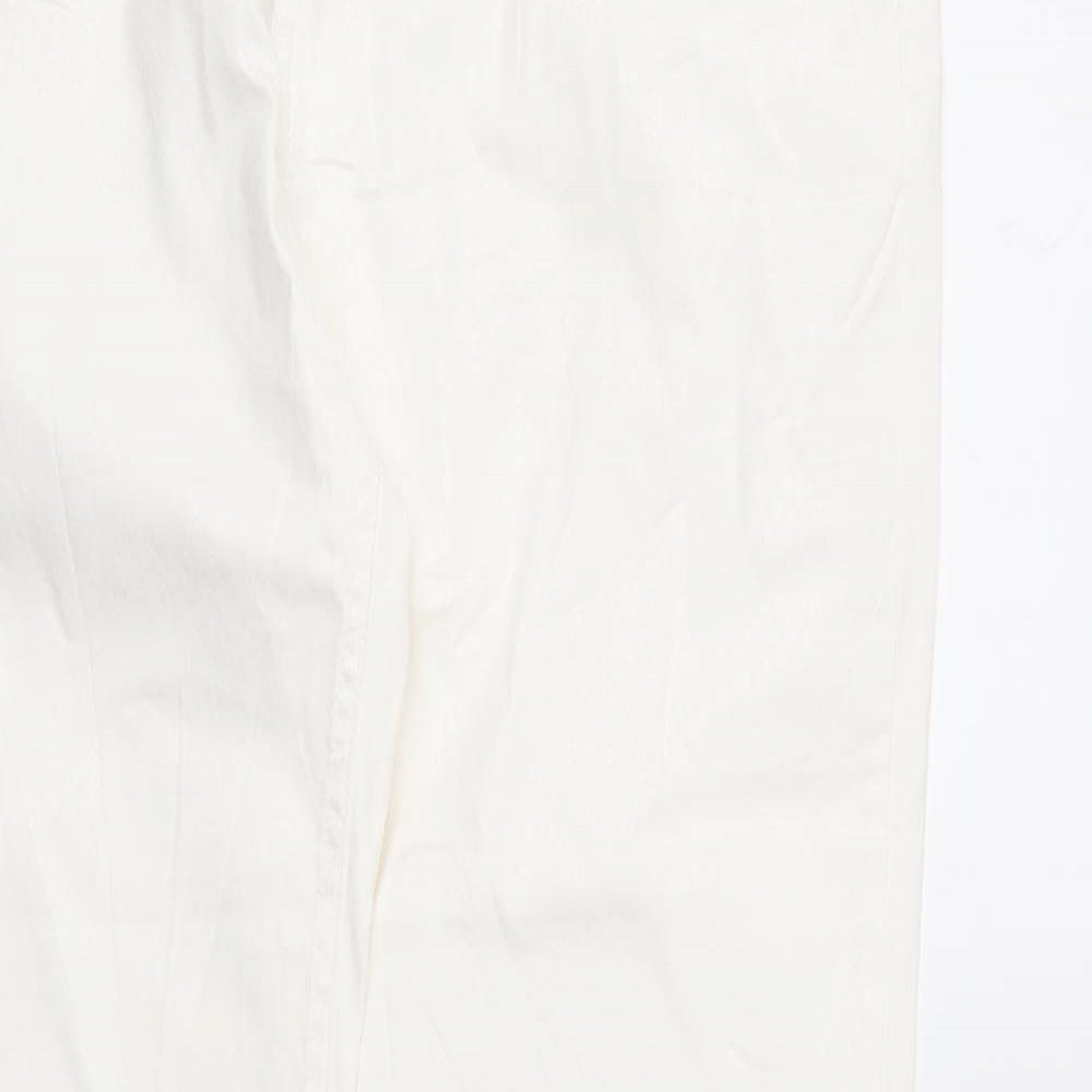 Camieu Womens White Animal Print Cotton Straight Jeans Size 16 L31 in Regular Zip - Snake Skin Print
