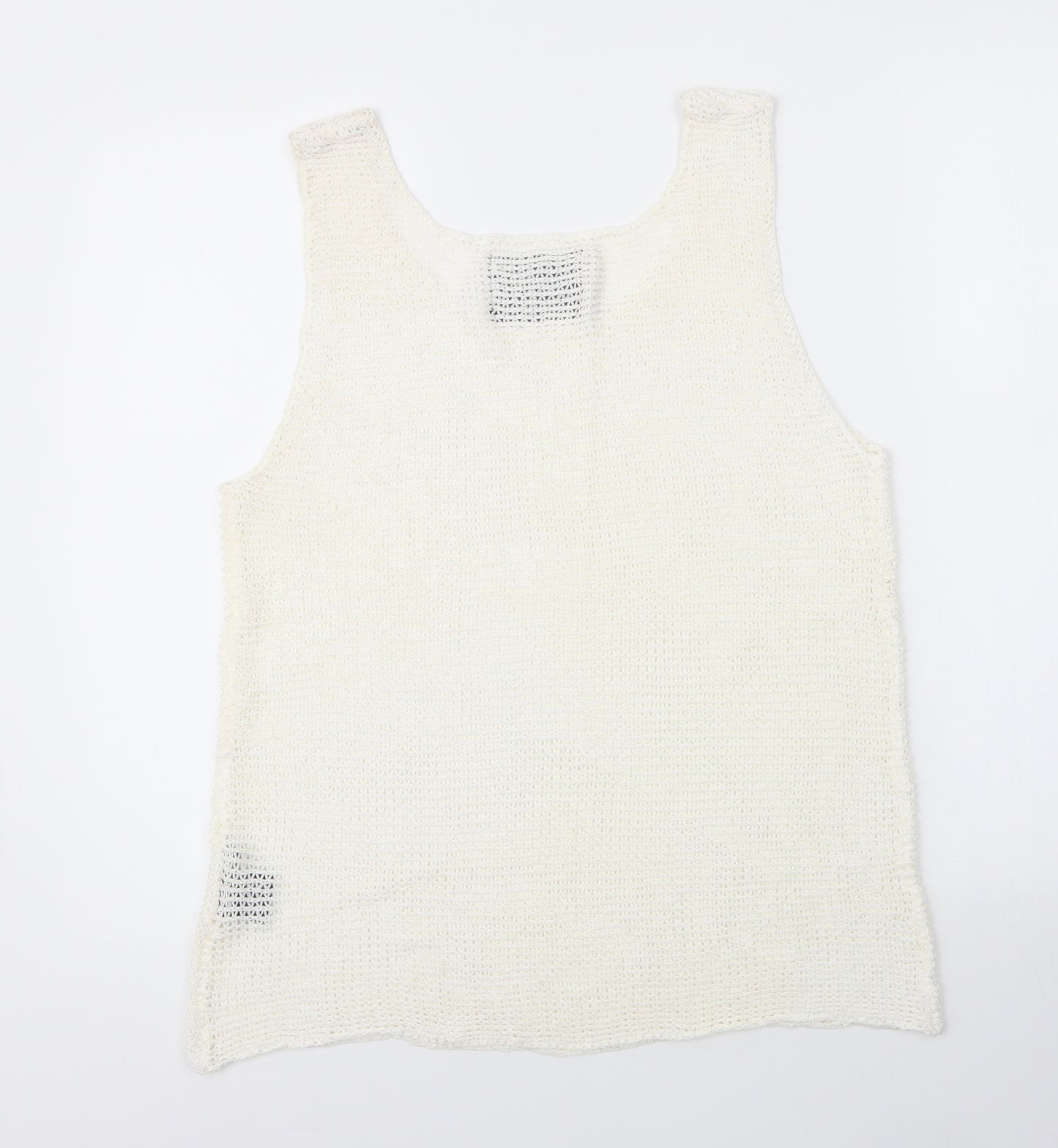 Gestuz Womens Ivory  Nylon Basic Tank Size XL Round Neck