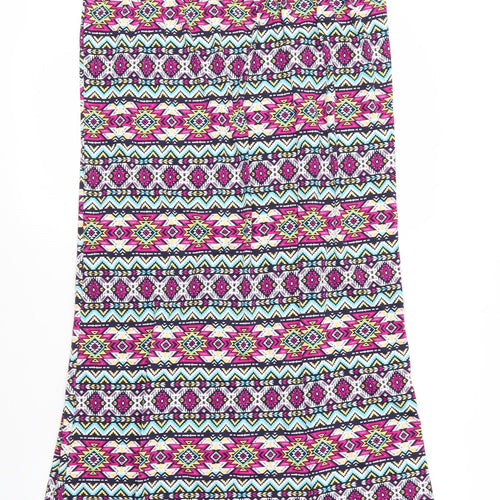 Be You Womens Purple Geometric Polyester Maxi  Size 12  Off the Shoulder