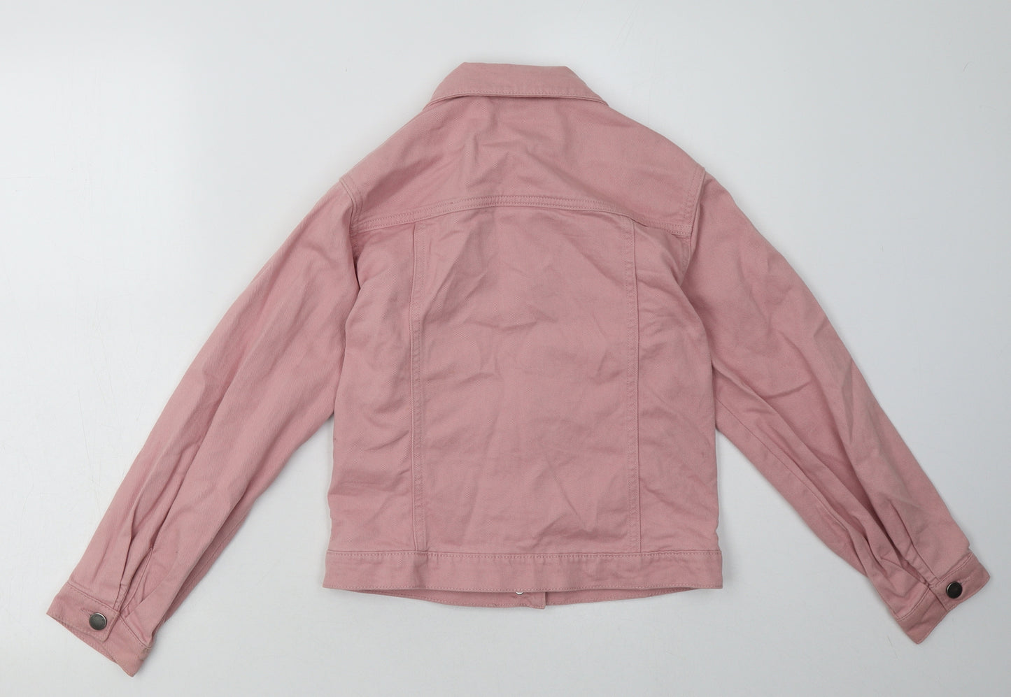 sainsburys Girls Pink   Basic Jacket Jacket Size 9-10 Years  Button