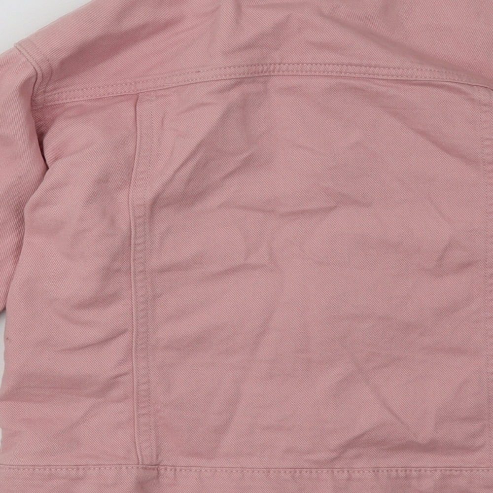 sainsburys Girls Pink   Basic Jacket Jacket Size 9-10 Years  Button