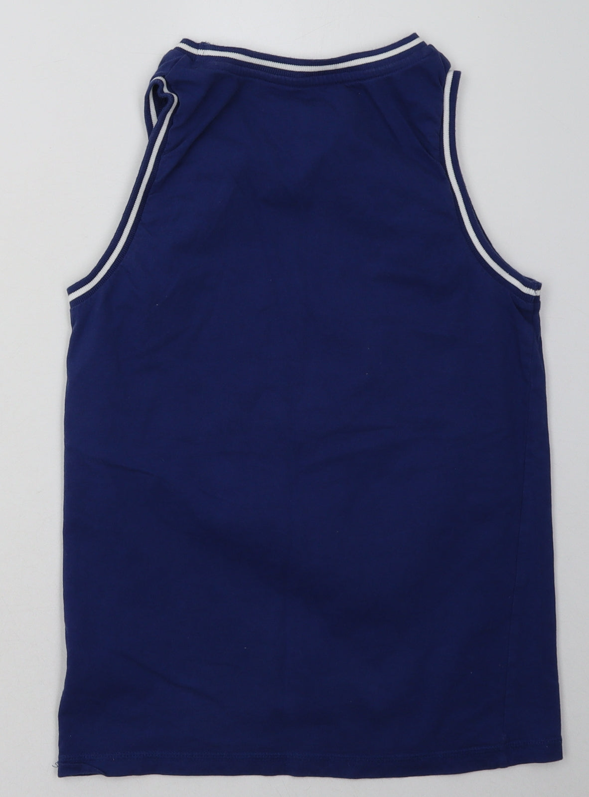 F&F Boys Blue  Cotton Basic Tank Size 11-12 Years Crew Neck Pullover - street skate future