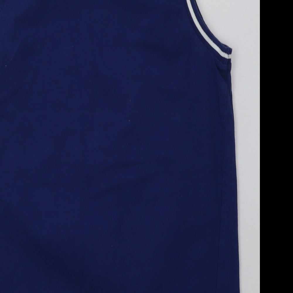 F&F Boys Blue  Cotton Basic Tank Size 11-12 Years Crew Neck Pullover - street skate future
