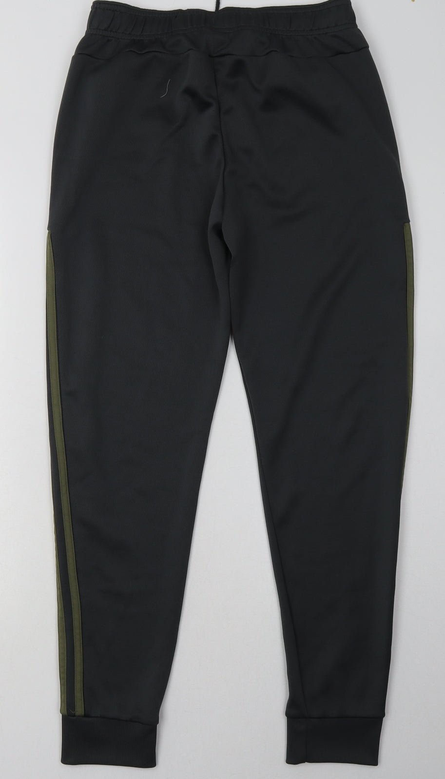 adidas Boys Grey Striped Polyester Jogger Trousers Size 13-14 Years  Regular Tie