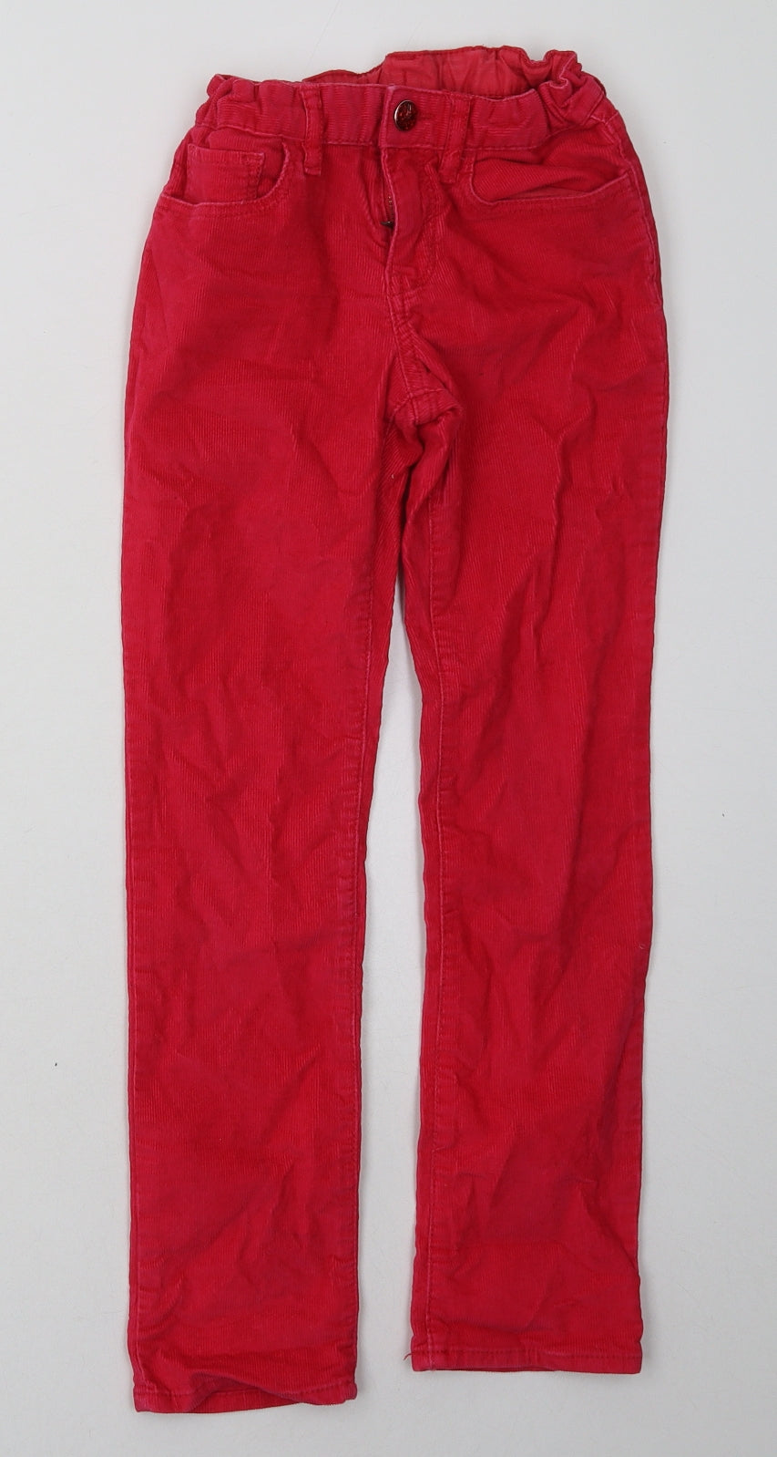 Gap Girls Pink  Cotton Capri Trousers Size 7 Years  Regular Hook & Eye