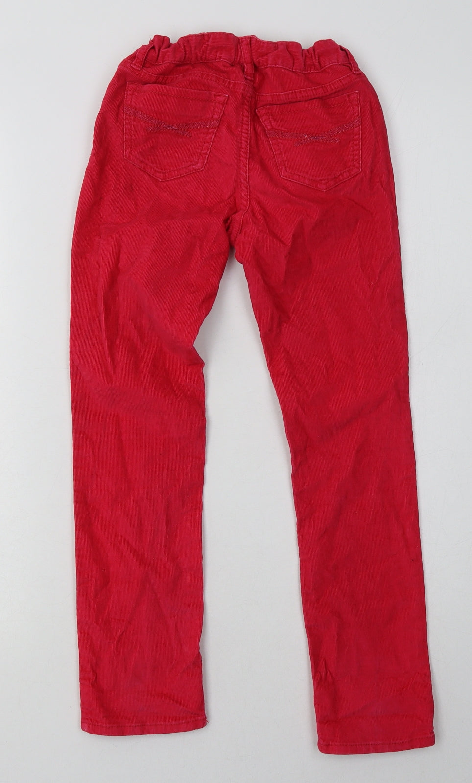Gap Girls Pink  Cotton Capri Trousers Size 7 Years  Regular Hook & Eye