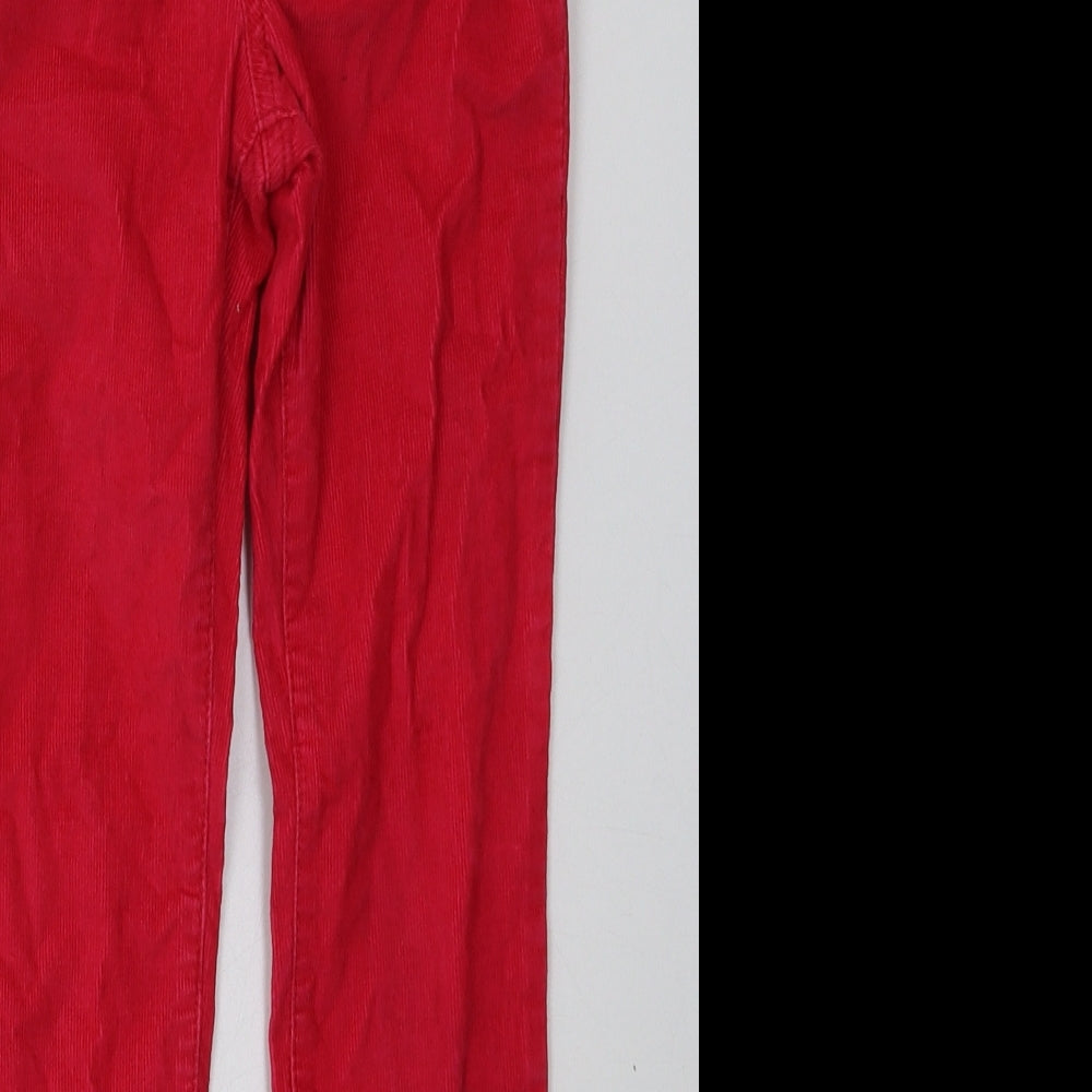 Gap Girls Pink  Cotton Capri Trousers Size 7 Years  Regular Hook & Eye