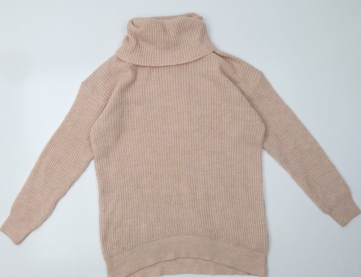 New Look Womens Pink  Acrylic Pullover Sweatshirt Size S  Pullover
