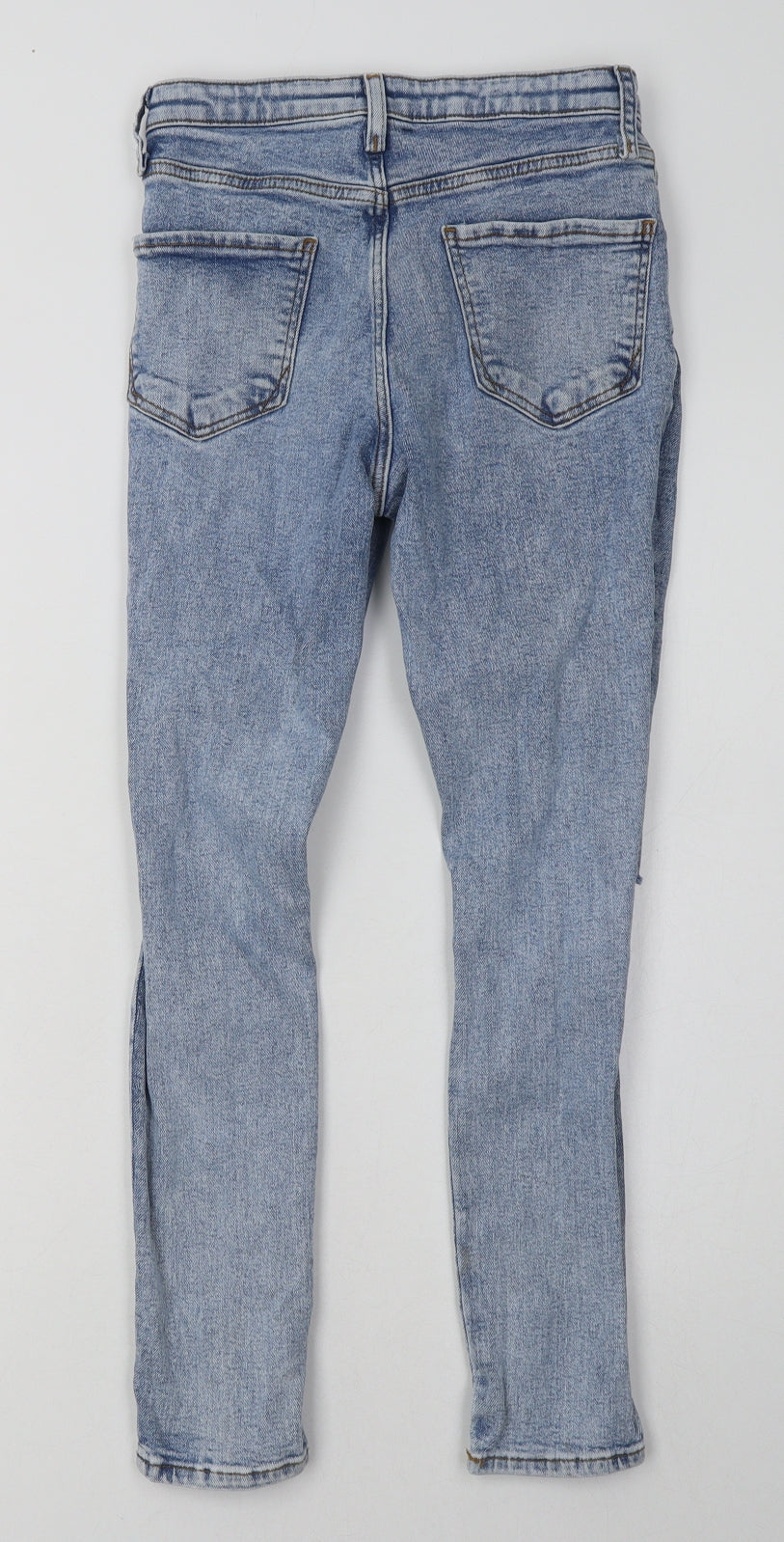 River Island Girls Blue  Cotton Straight Jeans Size 11 Years  Regular Button