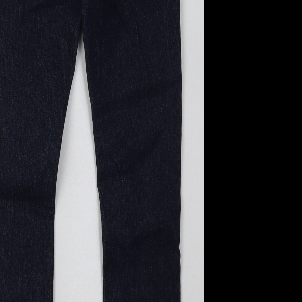 H&M Girls Blue  Cotton Straight Jeans Size 9-10 Years  Regular Button