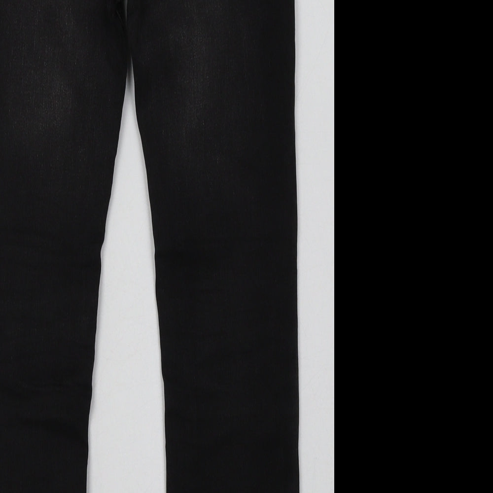 Primark Boys Black  Cotton Straight Jeans Size 8-9 Years  Regular Button