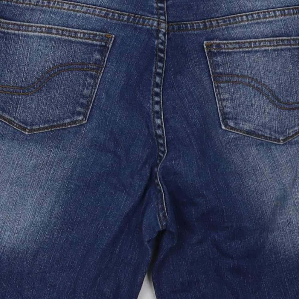 fatface Womens Blue  Cotton Bermuda Shorts Size 14 L10 in Regular Button