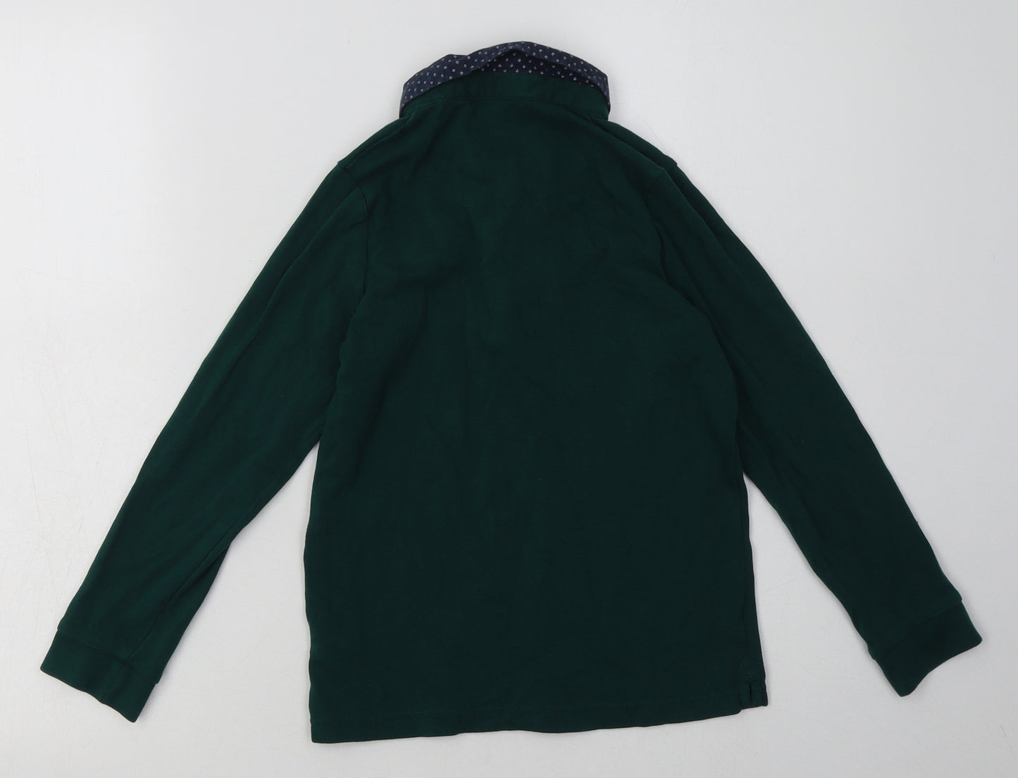 sainsburys Boys Green  Cotton Basic Polo Size 9 Years Collared Button