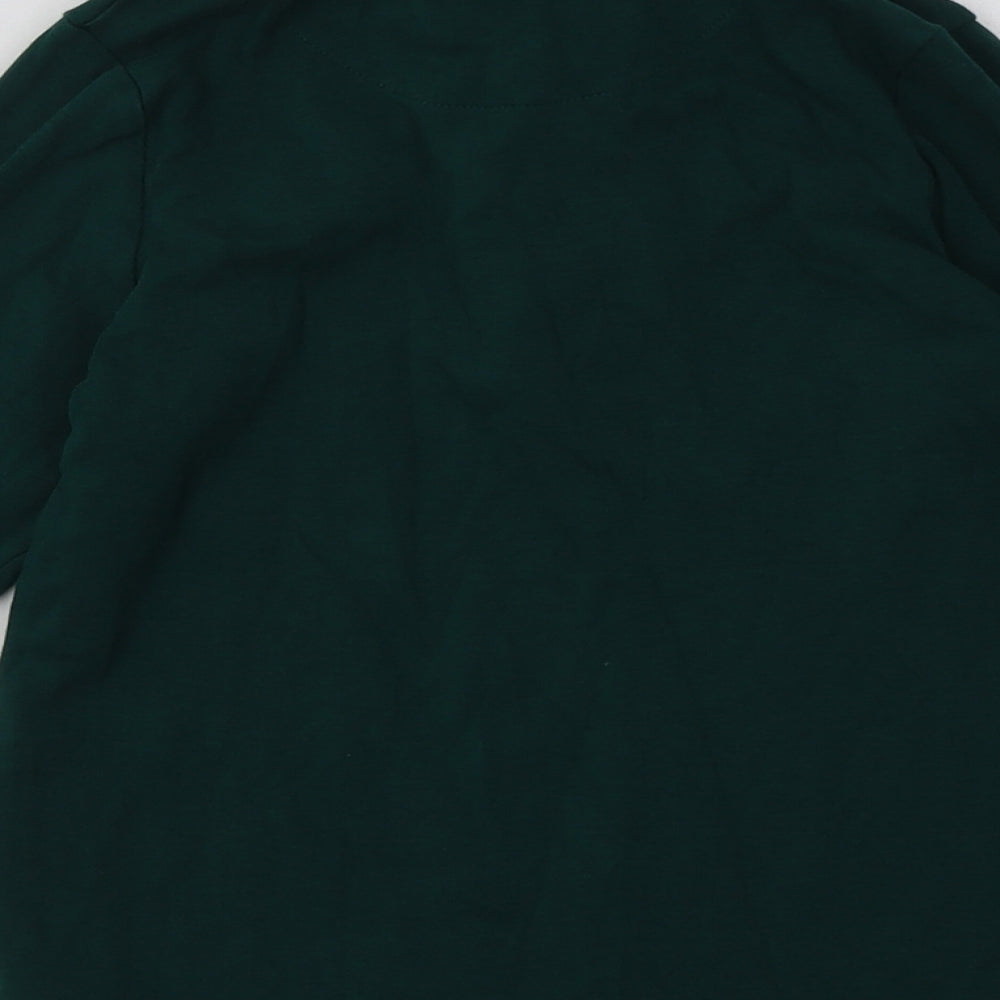 sainsburys Boys Green  Cotton Basic Polo Size 9 Years Collared Button