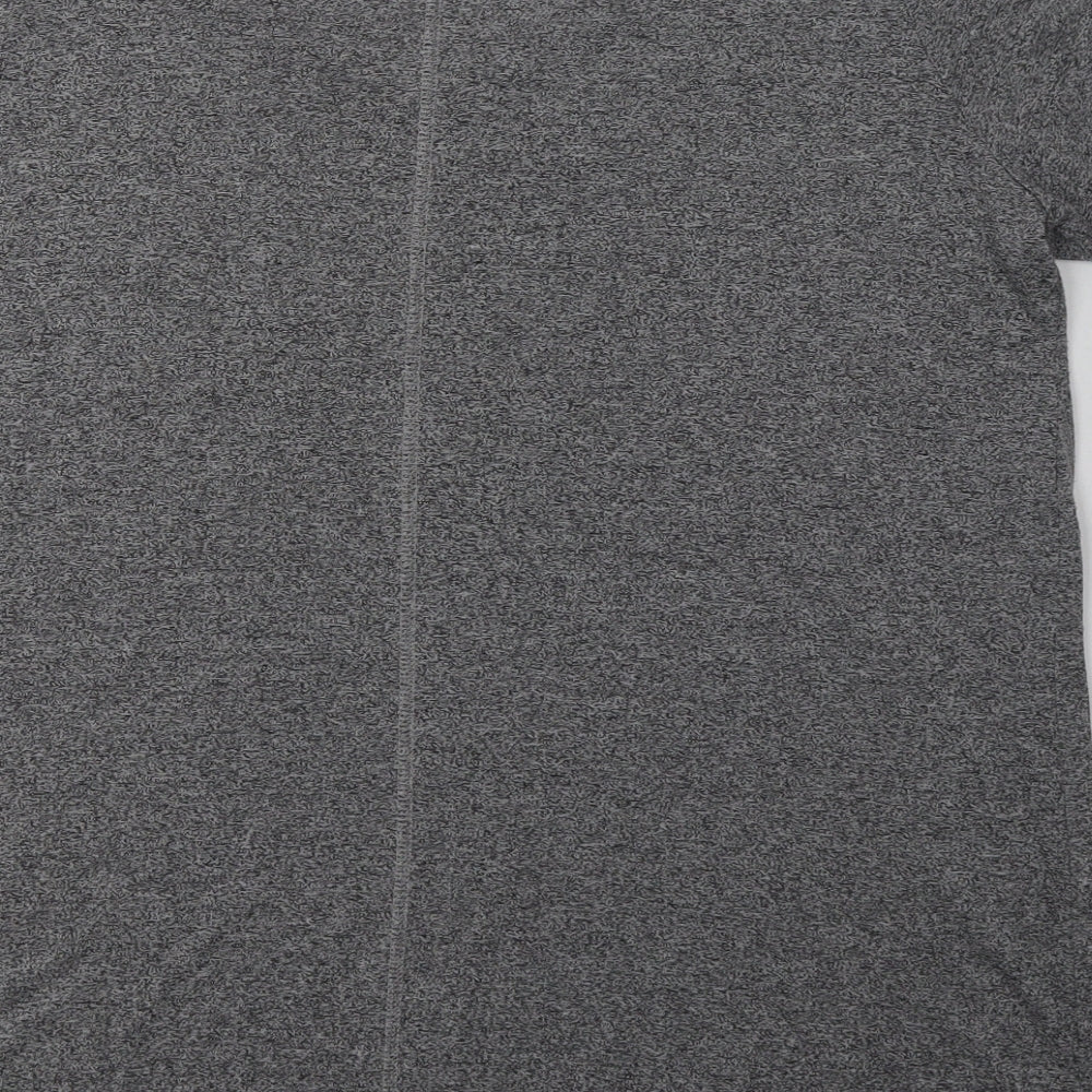 Matalan Womens Grey  Viscose Basic T-Shirt Size L V-Neck Pullover