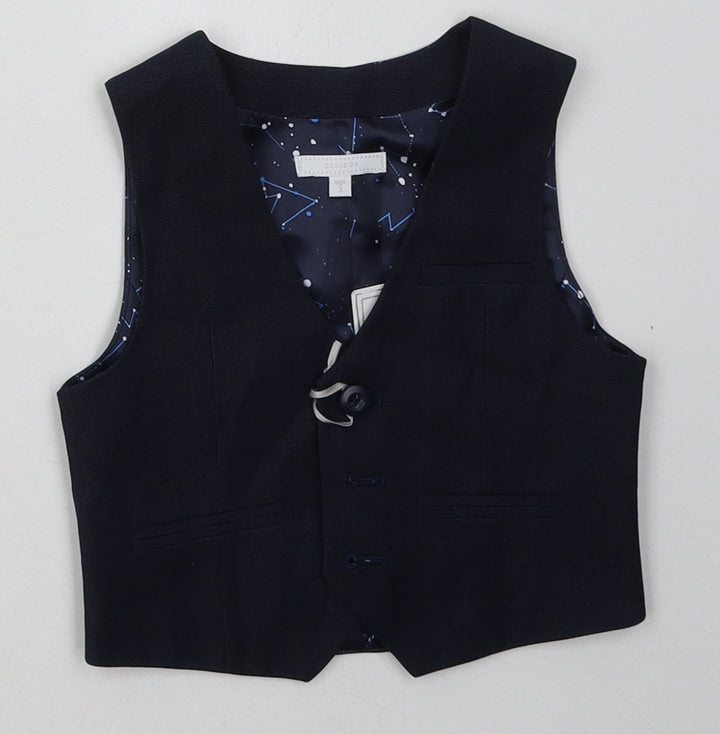 Debenhams Boys Blue   Shirt Jacket Blazer Size 3 Years  Button