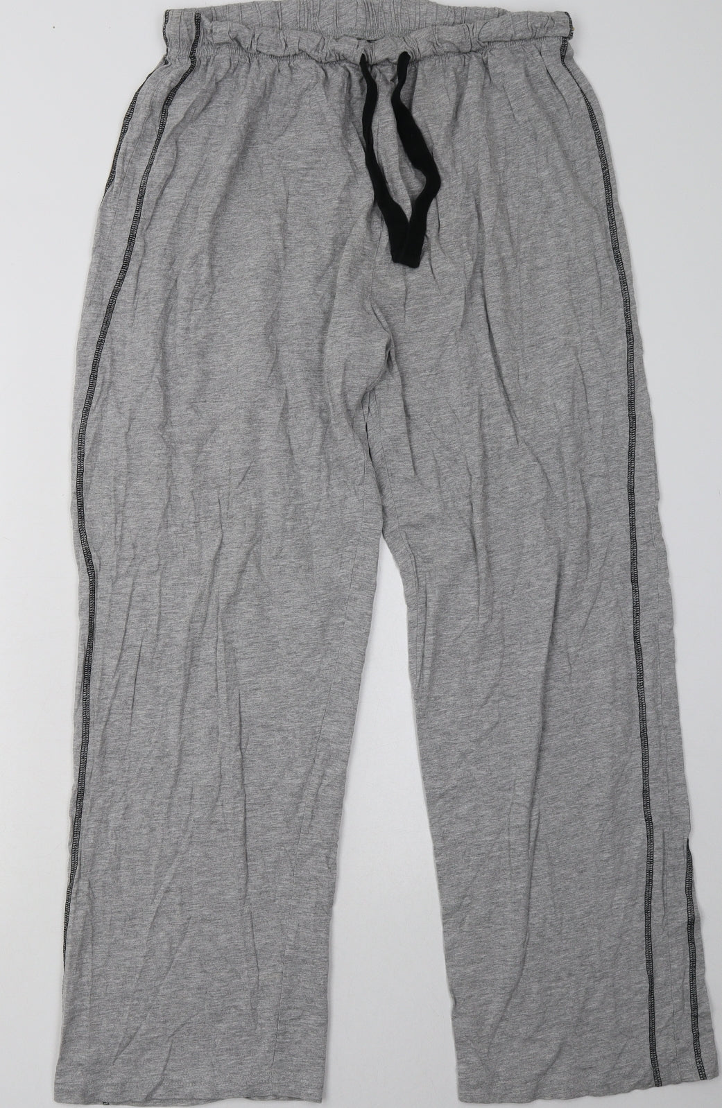 George Mens Grey  Cotton  Pyjama Pants Size L  Tie