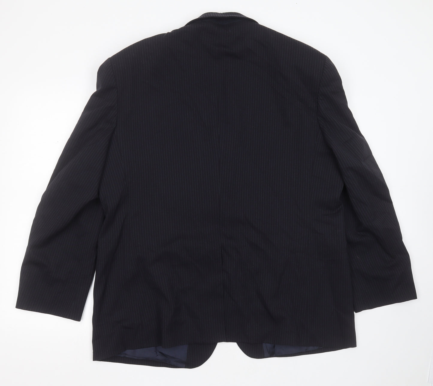 Centaur Traveller Mens Blue Striped Wool Jacket Suit Jacket Size 46