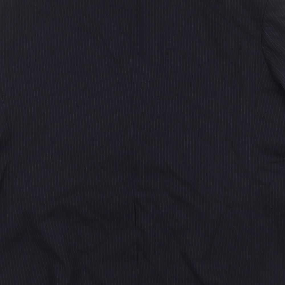 Centaur Traveller Mens Blue Striped Wool Jacket Suit Jacket Size 46