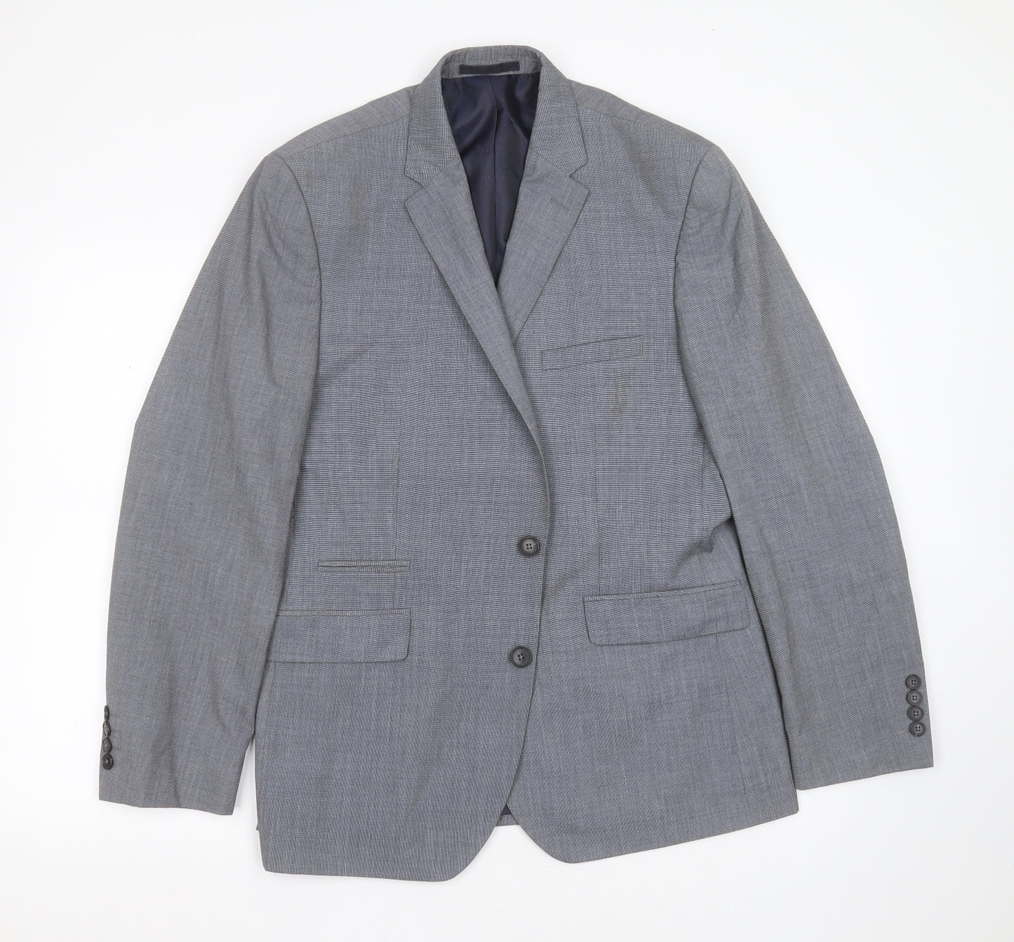 Burton Mens Grey  Polyester Jacket Suit Jacket Size 42   - tailored fit