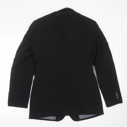 F&F Mens Black  Polyester Jacket Suit Jacket Size 36