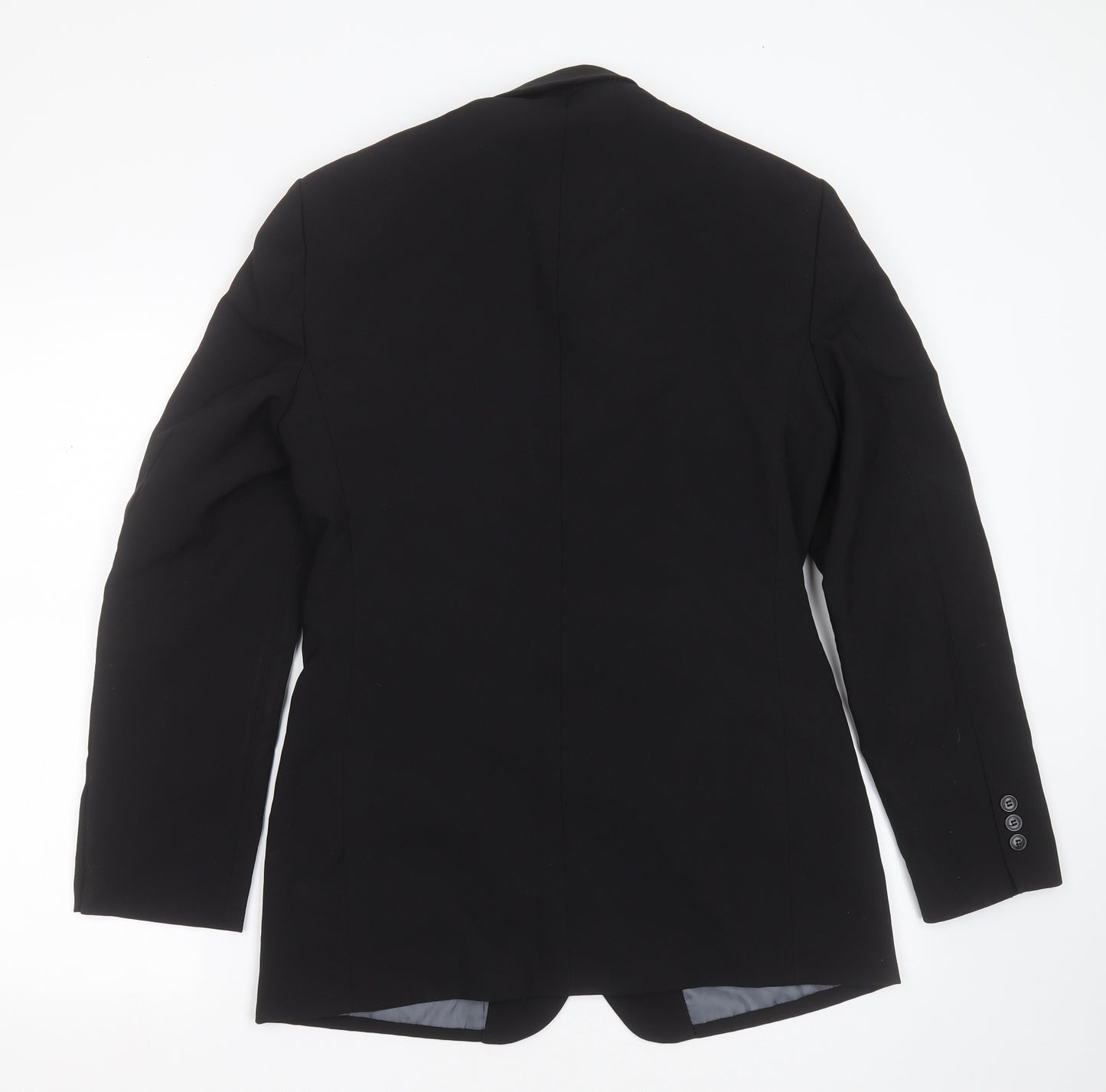 F&F Mens Black  Polyester Jacket Suit Jacket Size 36