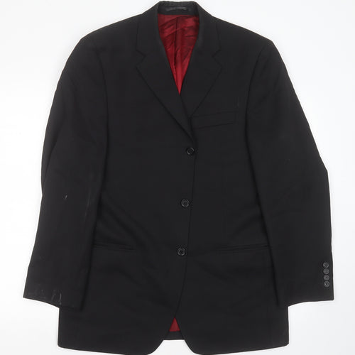 Charlton Gray Mens Black  Polyester Jacket Suit Jacket Size 40