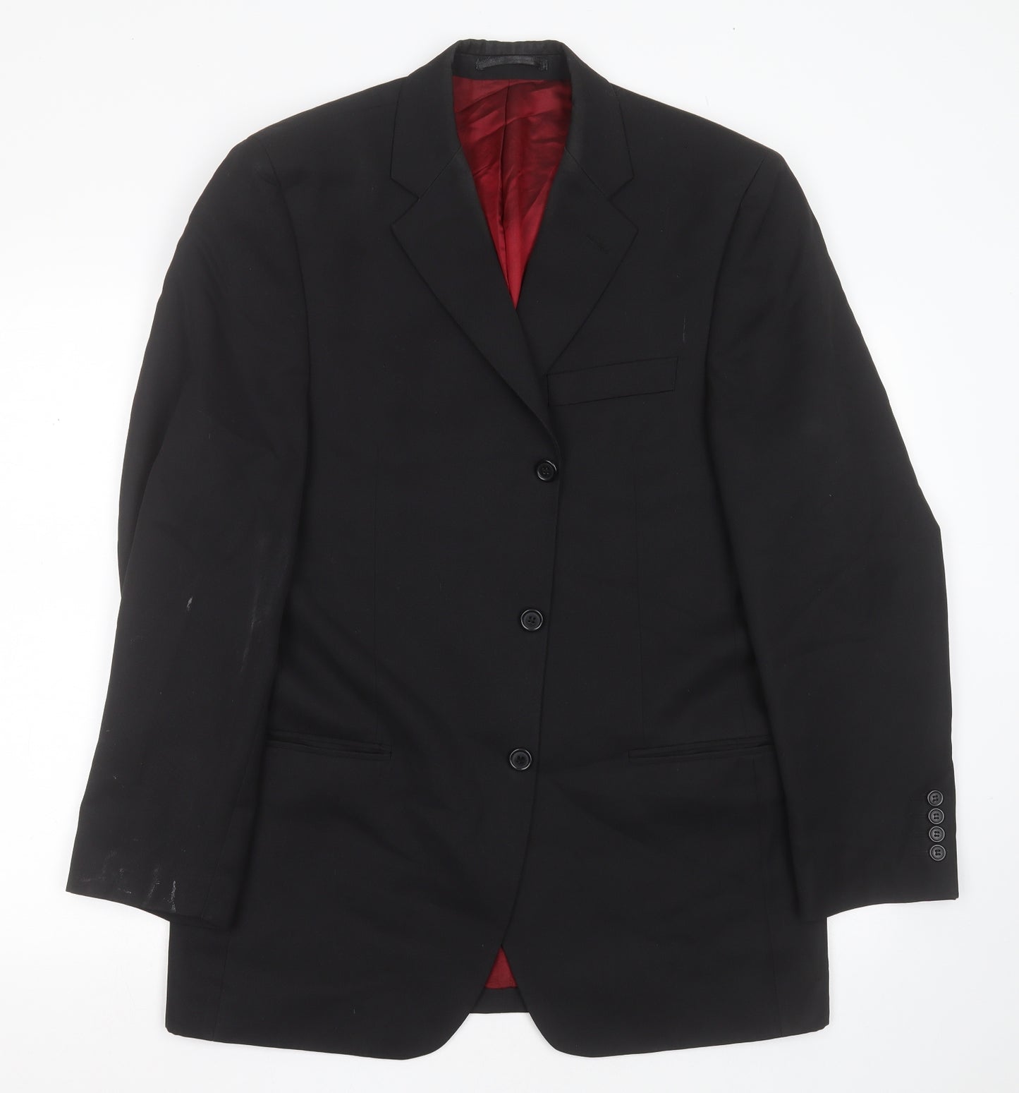 Charlton Gray Mens Black  Polyester Jacket Suit Jacket Size 40