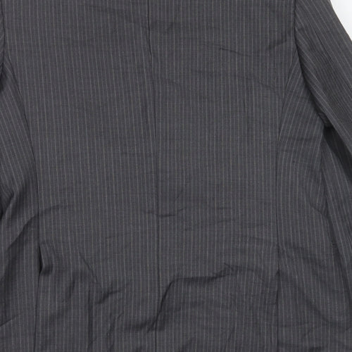 Marks and Spencer Mens Grey Striped Wool Jacket Suit Jacket Size 38
