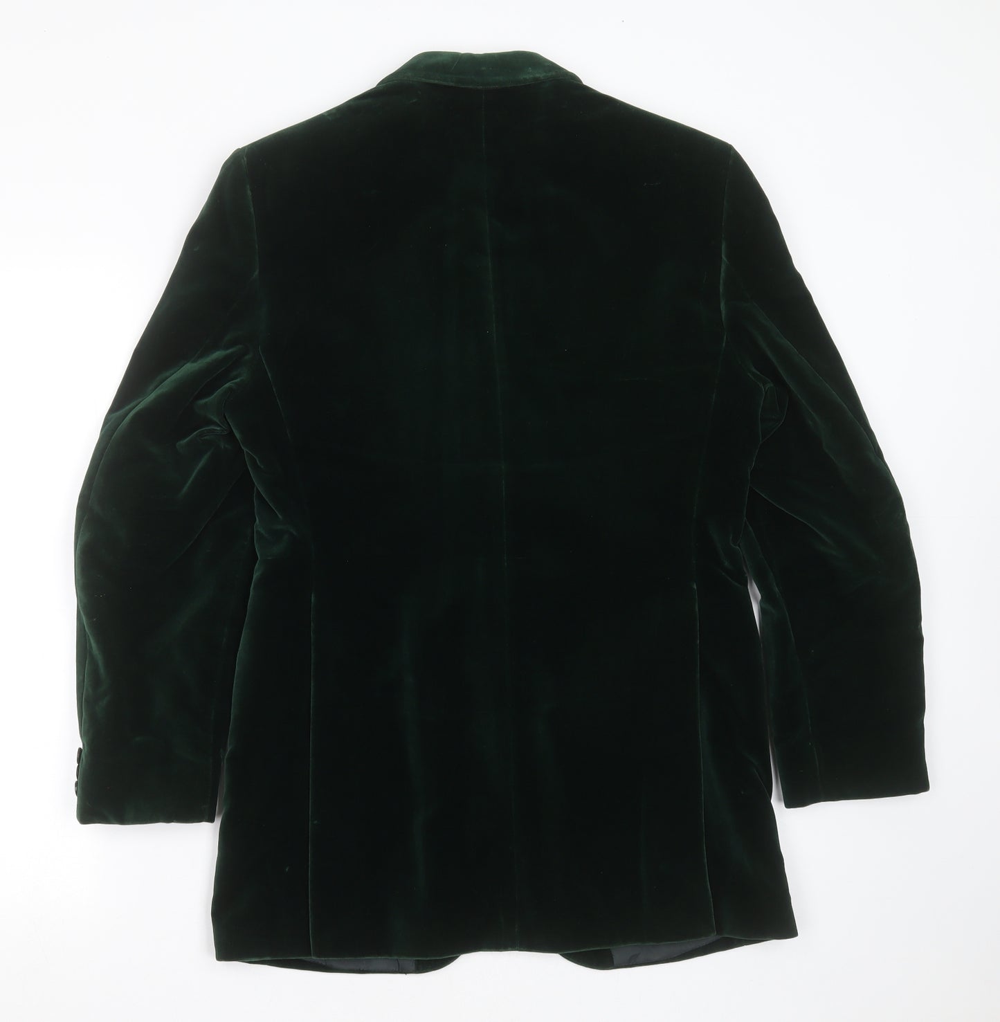 Boss Mens Green  Cotton Jacket Suit Jacket Size 38   - velvet