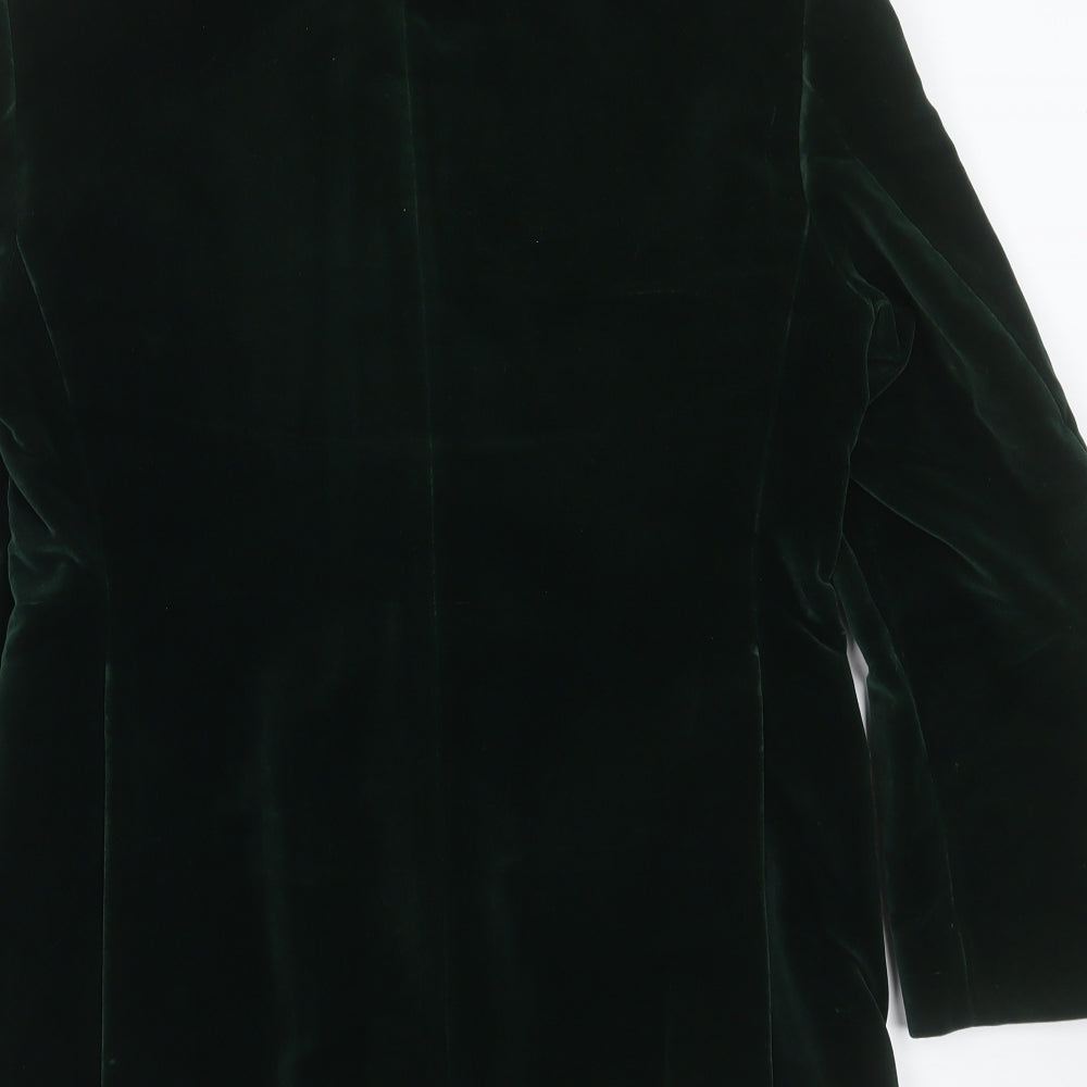 Boss Mens Green  Cotton Jacket Suit Jacket Size 38   - velvet