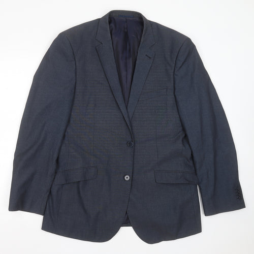 F&F Mens Blue  Polyester Jacket Suit Jacket Size 42