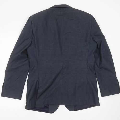 F&F Mens Blue  Polyester Jacket Suit Jacket Size 42