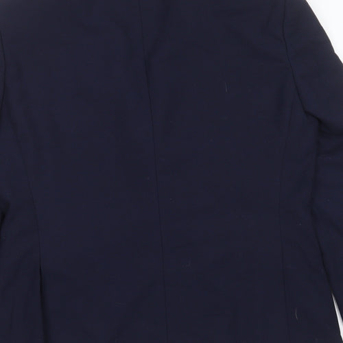 Burton Mens Blue  Polyester Jacket Suit Jacket Size 40