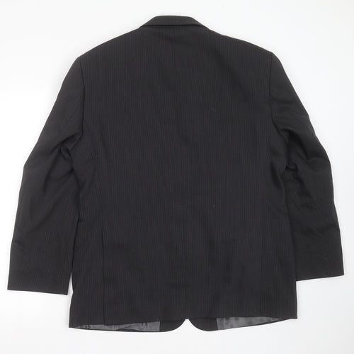 BHS Mens Grey Herringbone Polyester Jacket Suit Jacket Size 42