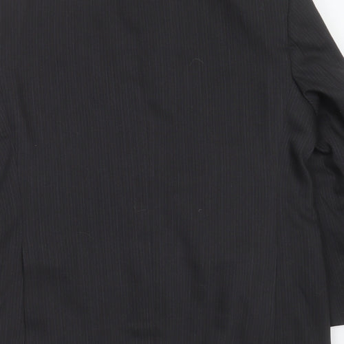 BHS Mens Grey Herringbone Polyester Jacket Suit Jacket Size 42