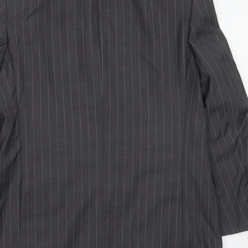 Marks and Spencer Mens Grey Striped Wool Jacket Suit Jacket Size 42