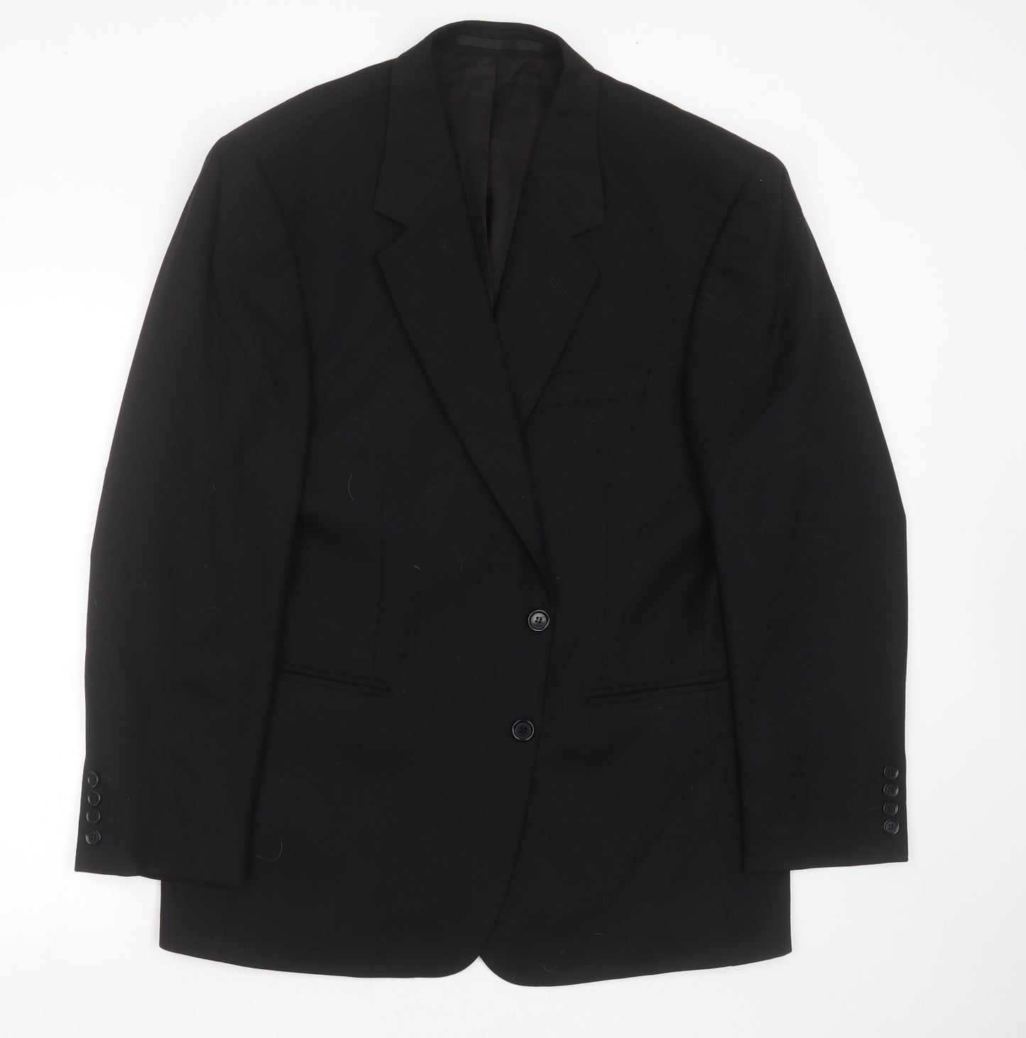 howard hardy Mens Black  Wool Jacket Suit Jacket Size 42