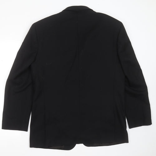 howard hardy Mens Black  Wool Jacket Suit Jacket Size 42