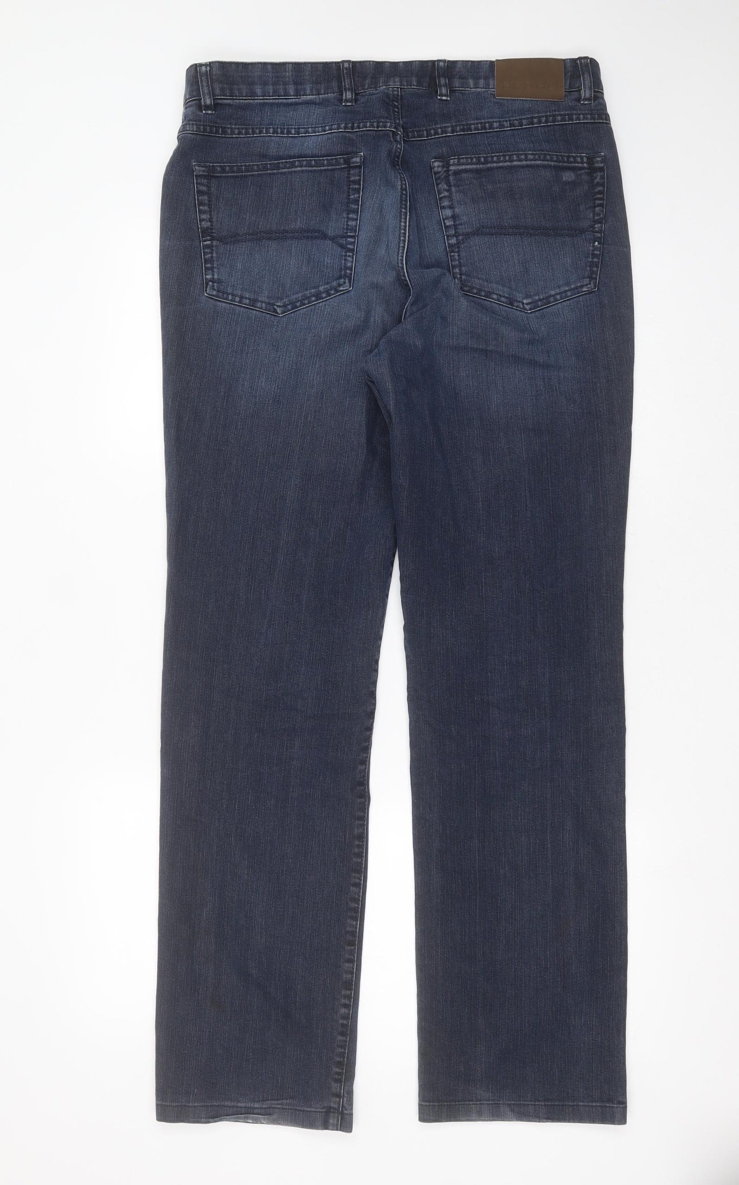 Bruhl Mens Blue  Cotton Straight Jeans Size 36 in L31 in Regular