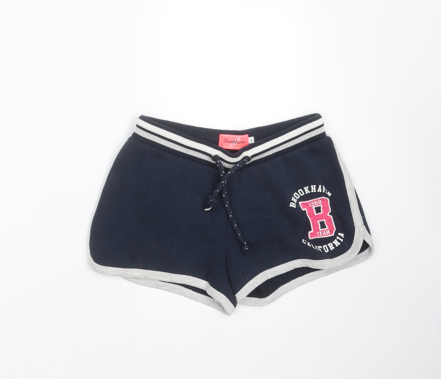 Brookhaven Womens Blue  Cotton Sweat Shorts Size 8  Regular