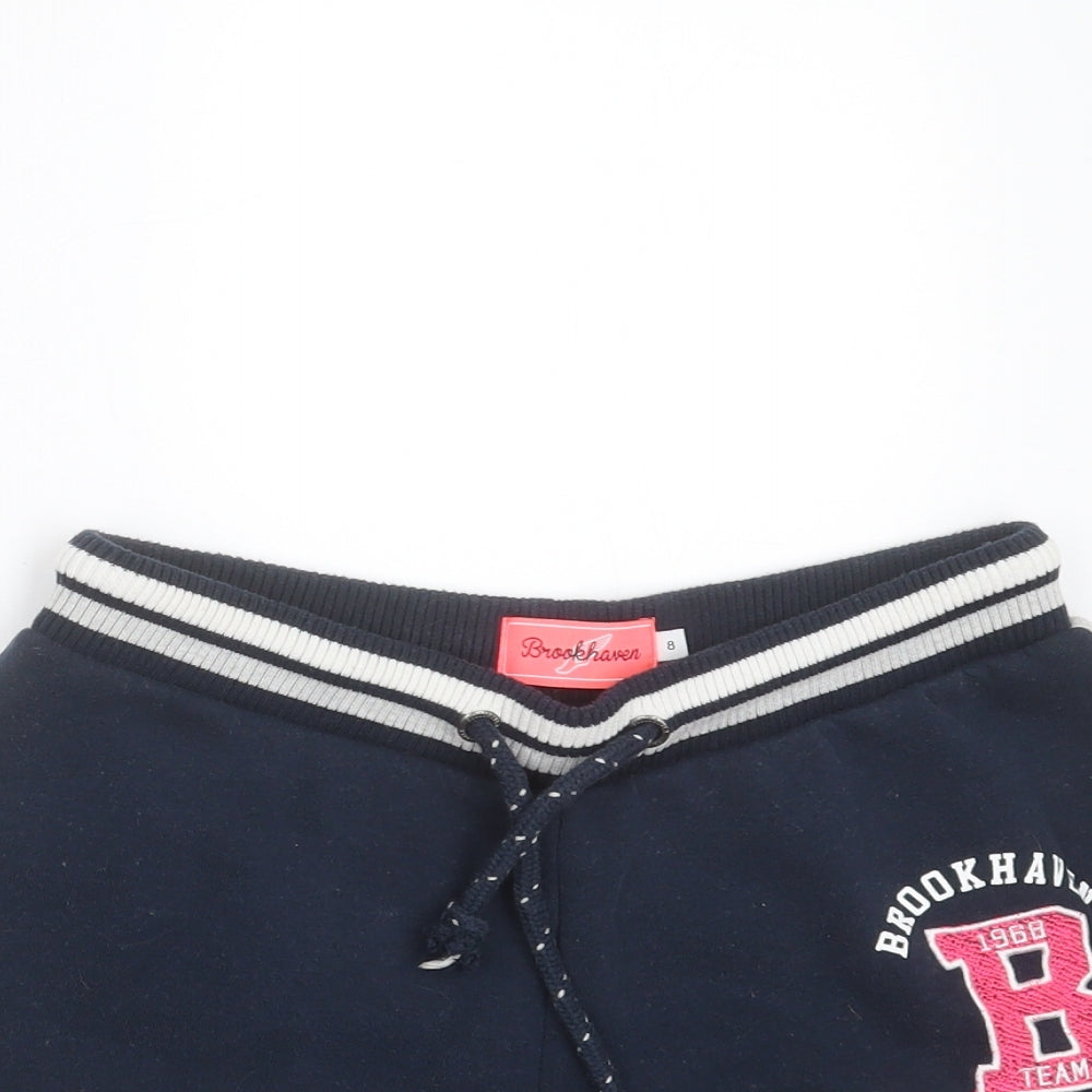 Brookhaven Womens Blue  Cotton Sweat Shorts Size 8  Regular