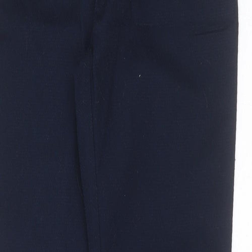 NEXT Womens Blue Geometric Cotton Trousers  Size 8 L28 in Regular